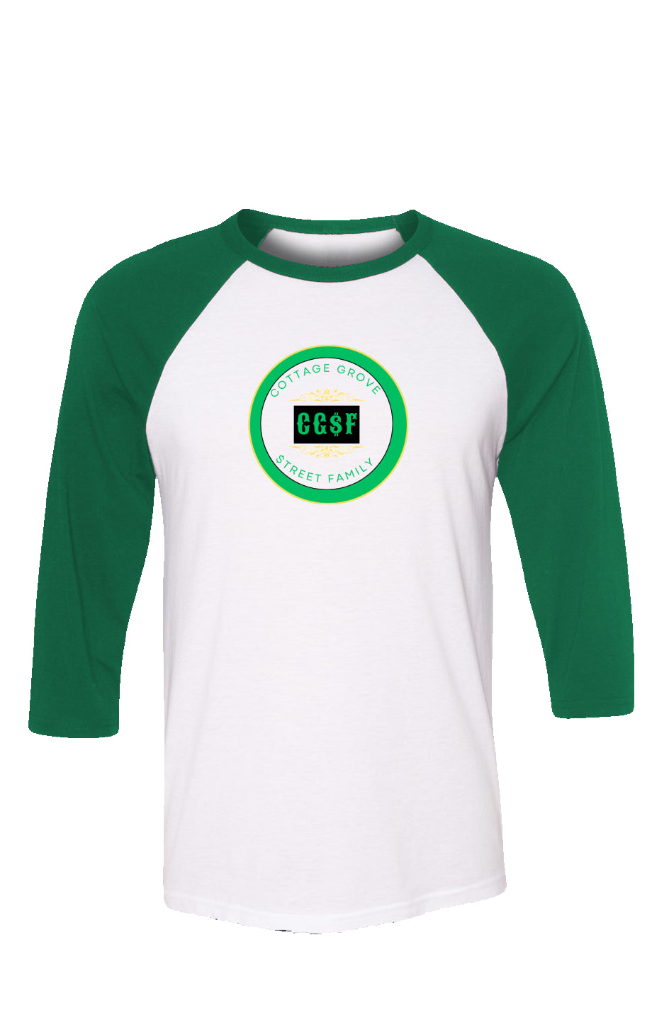 CG$F Green & Gold Logo Baseball Tee