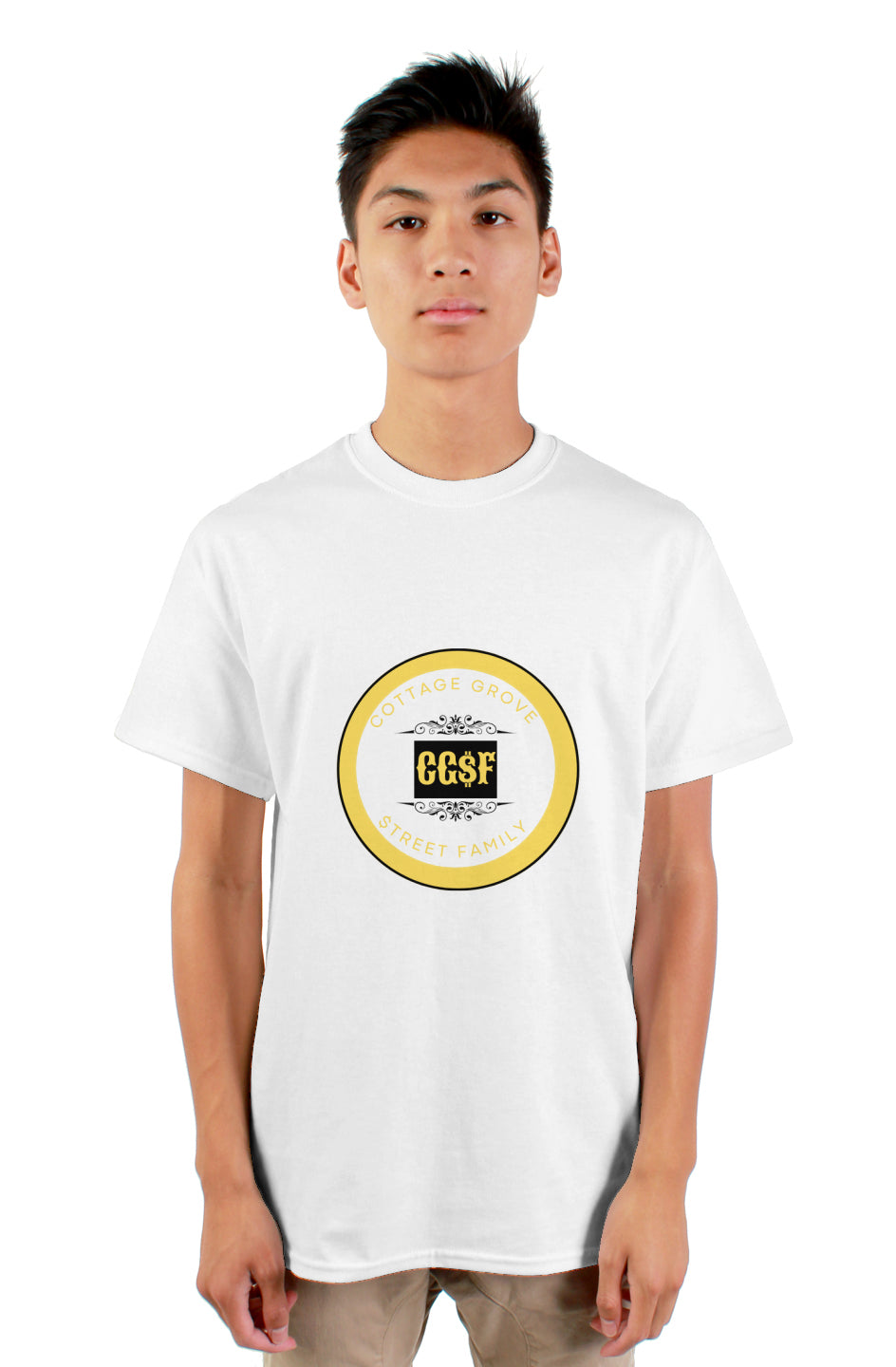 CG$F Gold & Black Logo mens tshirt