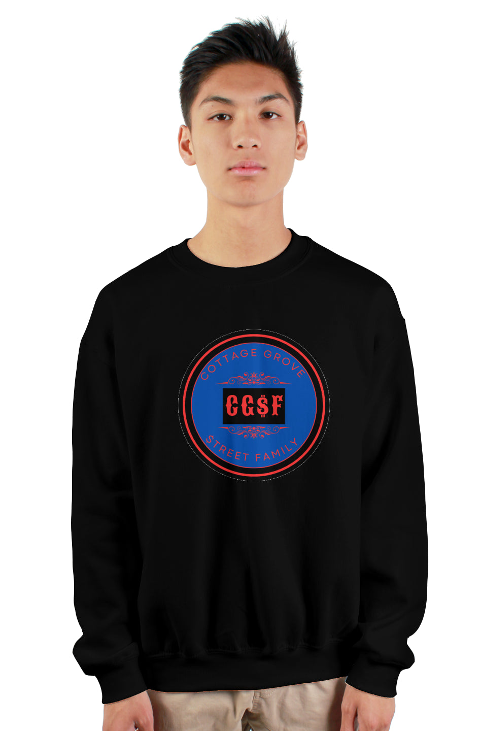 CG$F Red Logo heavy crewneck sweatshirt