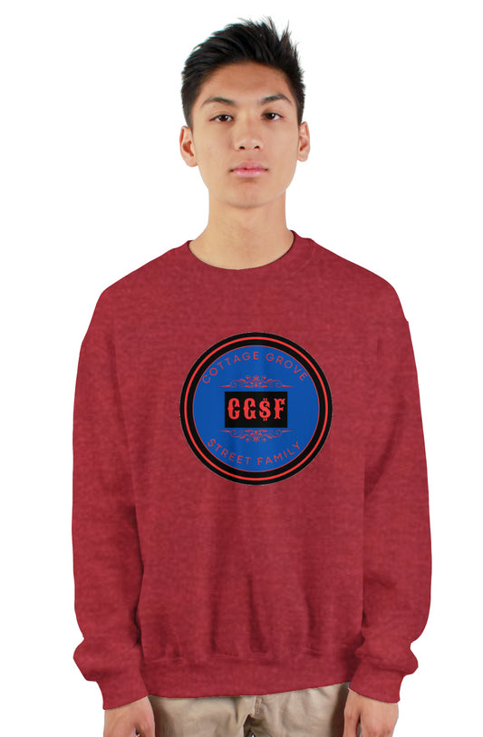 CG$F Red Logo heavy crewneck sweatshirt